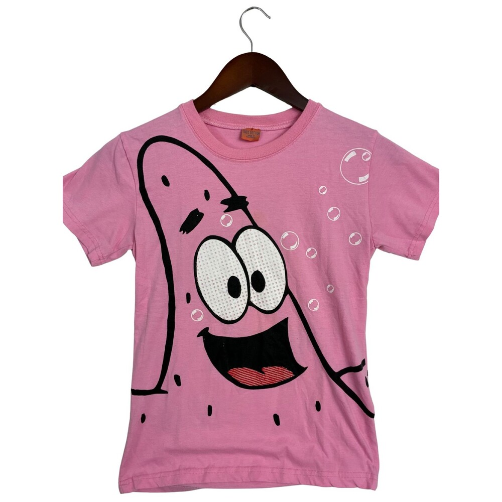 Patrick Star SpongeBob Pink All Over Print T Shirt Youth 16x22 Cotton Y2K